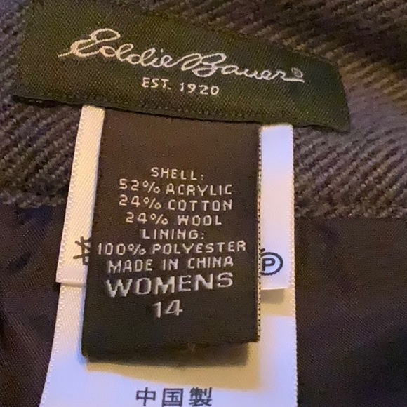 Eddie Bauer grey wool blend fully lined knee length school Sz 14 - Picture 5 of 6